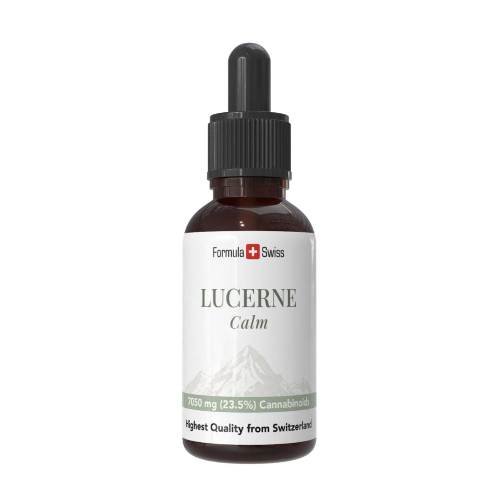 Бутилка Lucerne Calm с Formula Swiss брандиране на бял фон