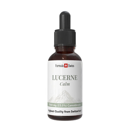 Бутилка Lucerne Calm с Formula Swiss брандиране на бял фон